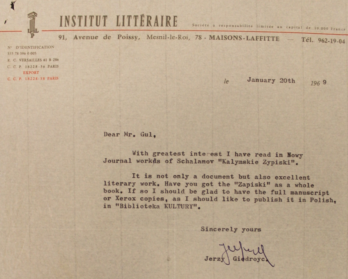 Jerzy Giedroyc - Roman Goul